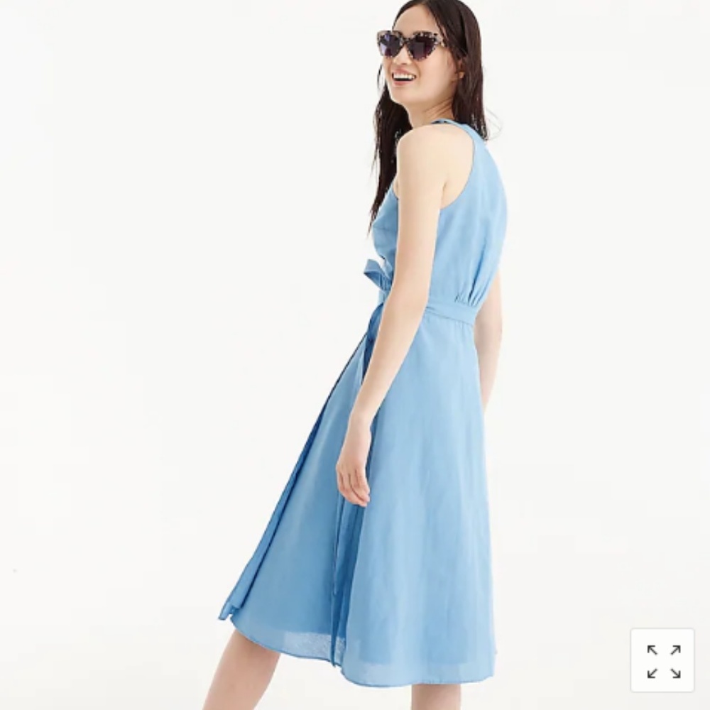 J Crew Linen Wrap Dress